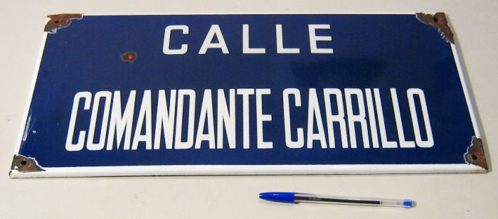 Cartel De Chapa De 46 X 10 Cm. Placa De Calle