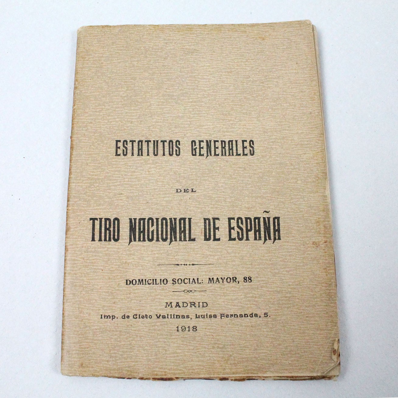 LIBE-ESTATUTOS TIRO NACIONAL 1918