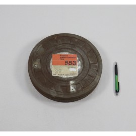 Antigua caja circular de lata para almacenar películas de 28mm 3