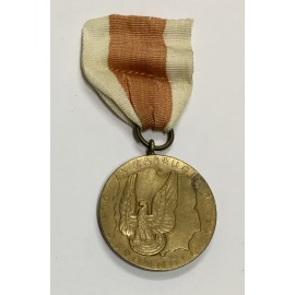 Condecoración Militar Polaca IIGM Za zasługi dla obronności kraju Por servicios en la defensa del Pais en bronce