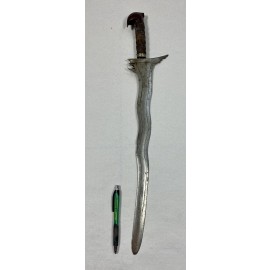 KERIS 54cm Espada de orígen Malayo con hoja flamígera 