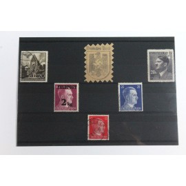 sellos de correos de diferentes valores con la imagen de Adolf Hitler 13