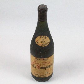 Antigua botella de vino de Navarra para coleccionismo Las Campanas Vinícola Navarra SA cosecha 1982