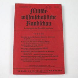 MILITÄR WIFFENSCHAUFTLICHE 10 1938
