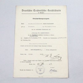 Certificado Alemán de estudios técnicos impartidos en Ruso y concedido a un ciudadano Búlgaro en la ciudad Alemana de Brünn en 1940 68