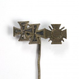 Distintivo Alemán del período III Reich Miniatura triple de condecoraciones mediante aguja de solapa 4