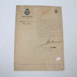 Documento original Presidencia negociado de Alcaldia de Mérida 15 DIC 1939 Ingreso en la Policía Armada 8