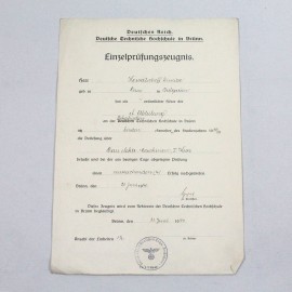 Certificado Alemán de estudios técnicos impartidos en Ruso y concedido a un ciudadano Búlgaro en la ciudad Alemana de Brünn en 1940 63