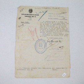 Documento original del Batallón Disciplinario de Soldados Trabajadores Num 36 Mando Aeródromo de Tetuán 6 de Junio de 1942 13